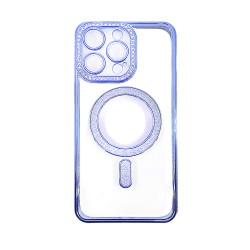 Capa Magnética com Lente de Câmara para Apple iPhone 15 Pro Azul Capa Magnética com Lente de Câmara para Apple iPhone 15 Pro Azul